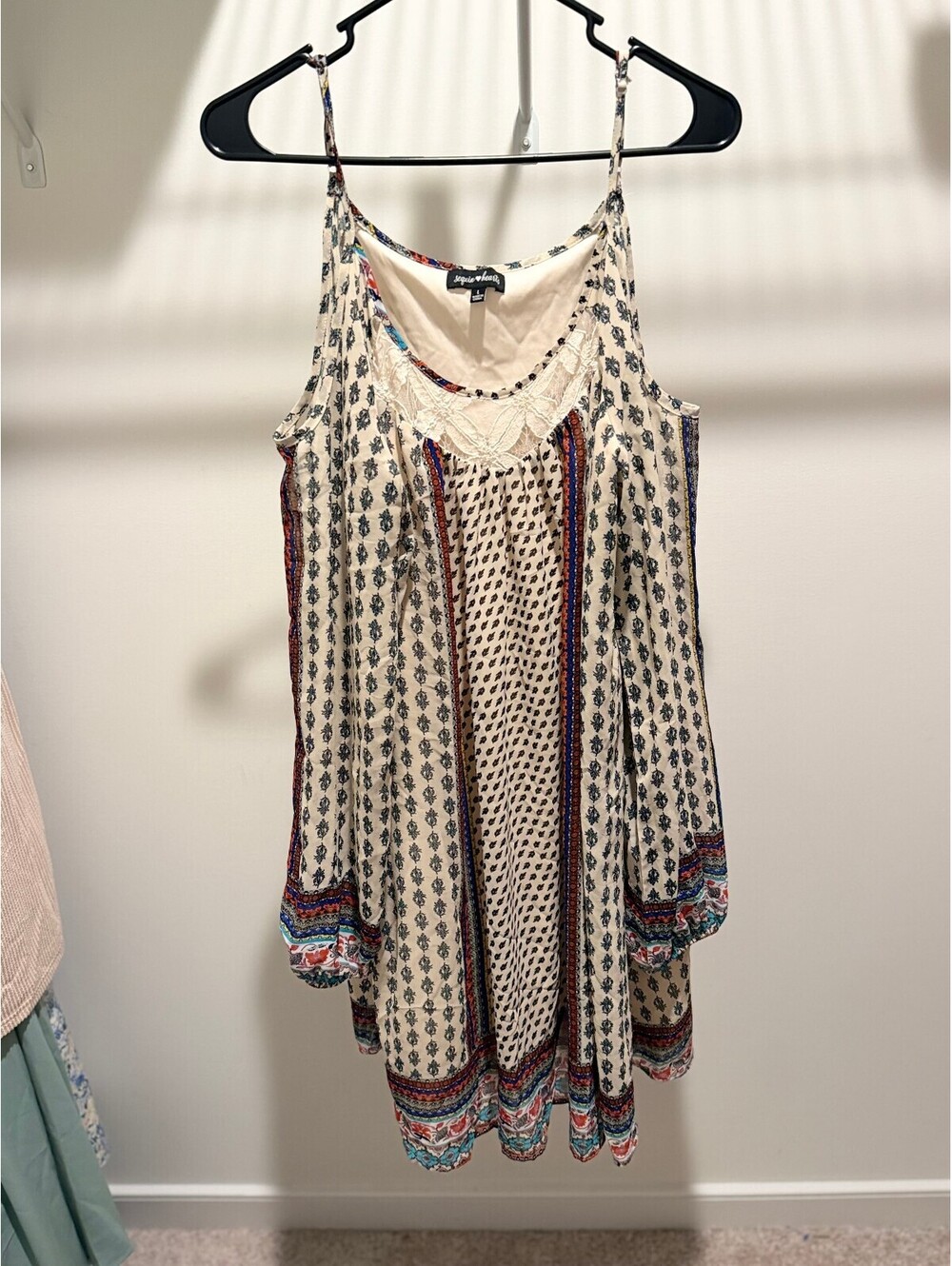 Sequin Hearts cold shoulder dress